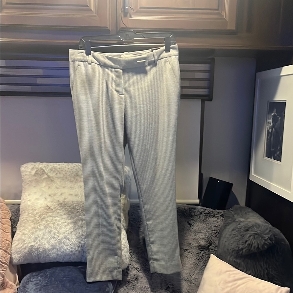 The Limited Light Gray Textured Pants